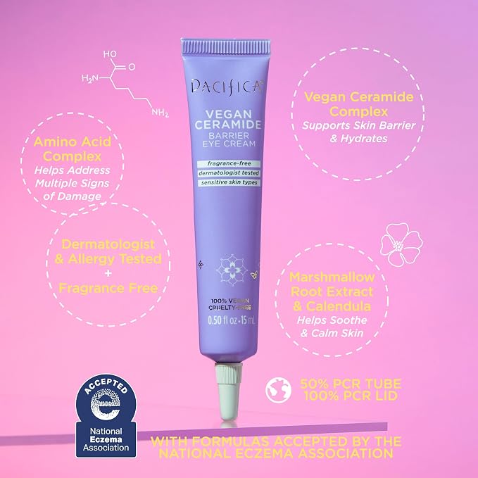 Pacifica Vegan Ceramide Barrier Eye Cream - hand edited by merchant