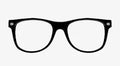 Black rectangular eyeglasses shown from the front